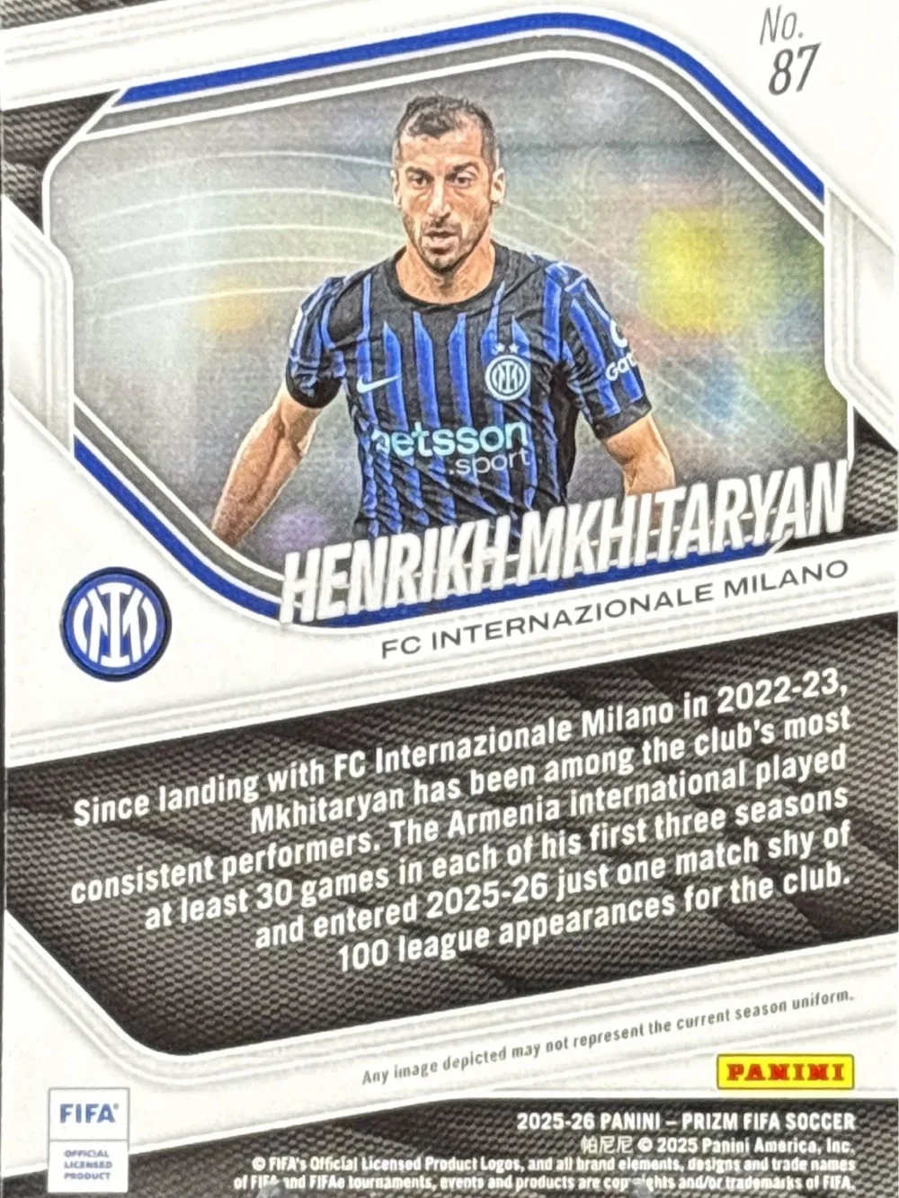 Panini collectible prizm
